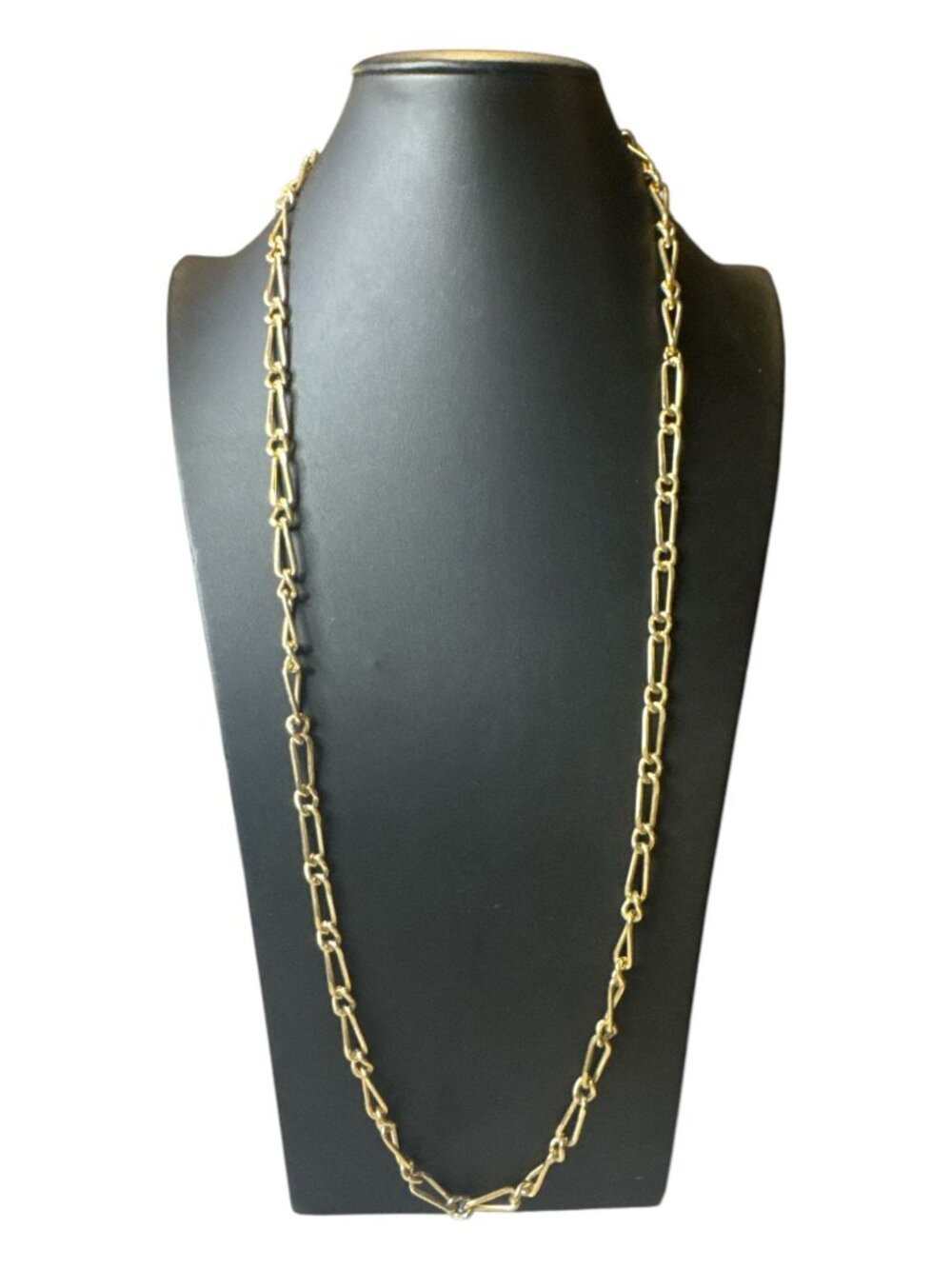 Gold-Tone Paperclip Chain Necklace 32 Inches Long